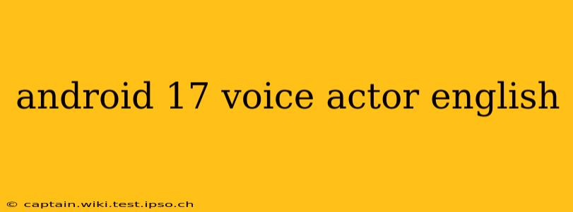 android 17 voice actor english