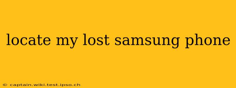 locate my lost samsung phone